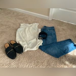 Ivory Sleeveless Blouse